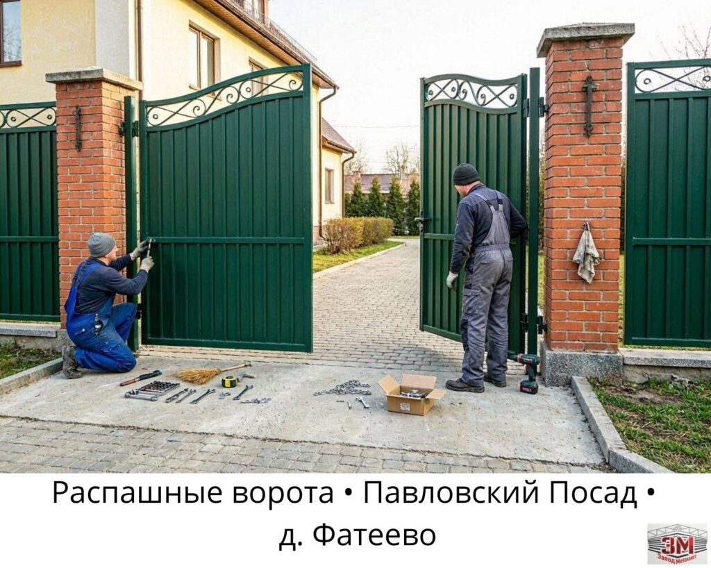 Распашные ворота наши работы